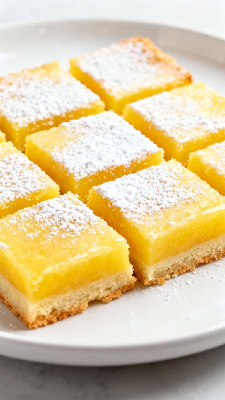 Lemon Bars with Shortbread Crust - American