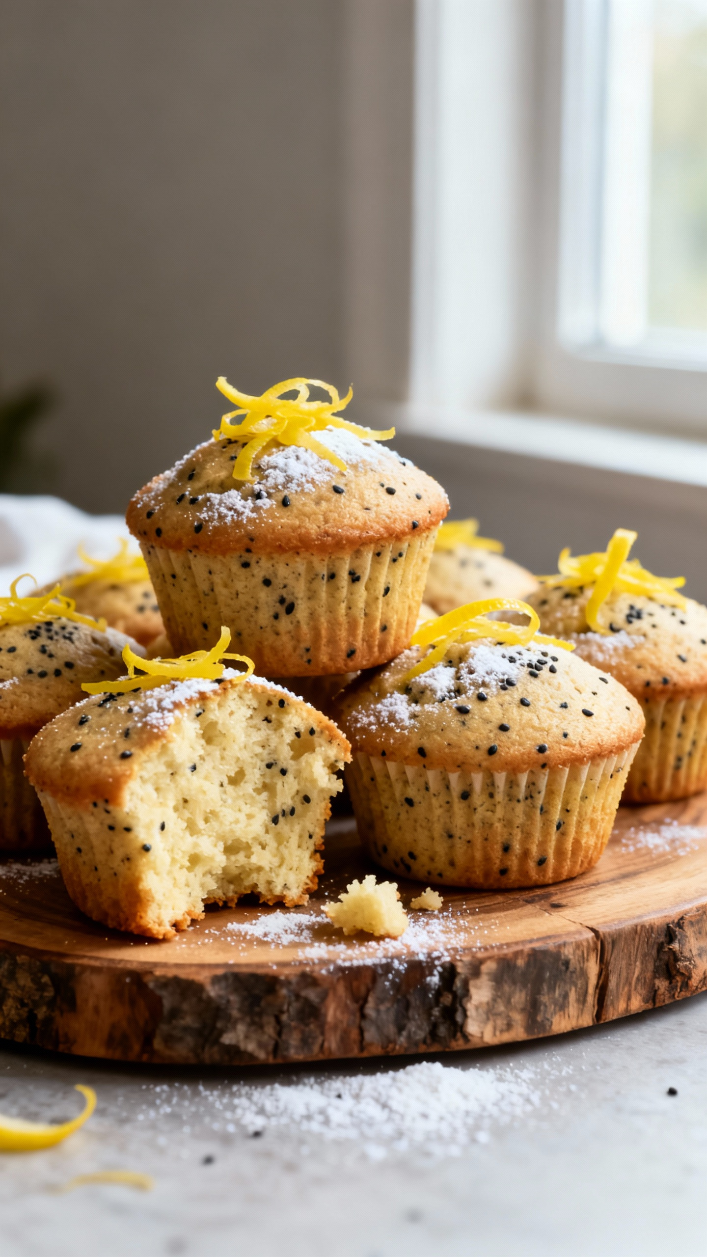 Lemon Poppy Seed Vegan Muffins