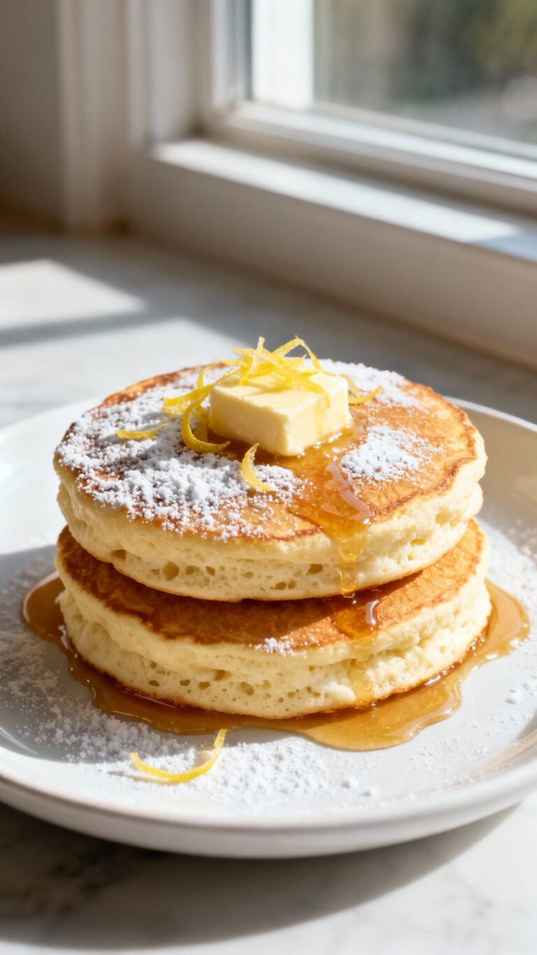 Lemon Ricotta Pancakes - American