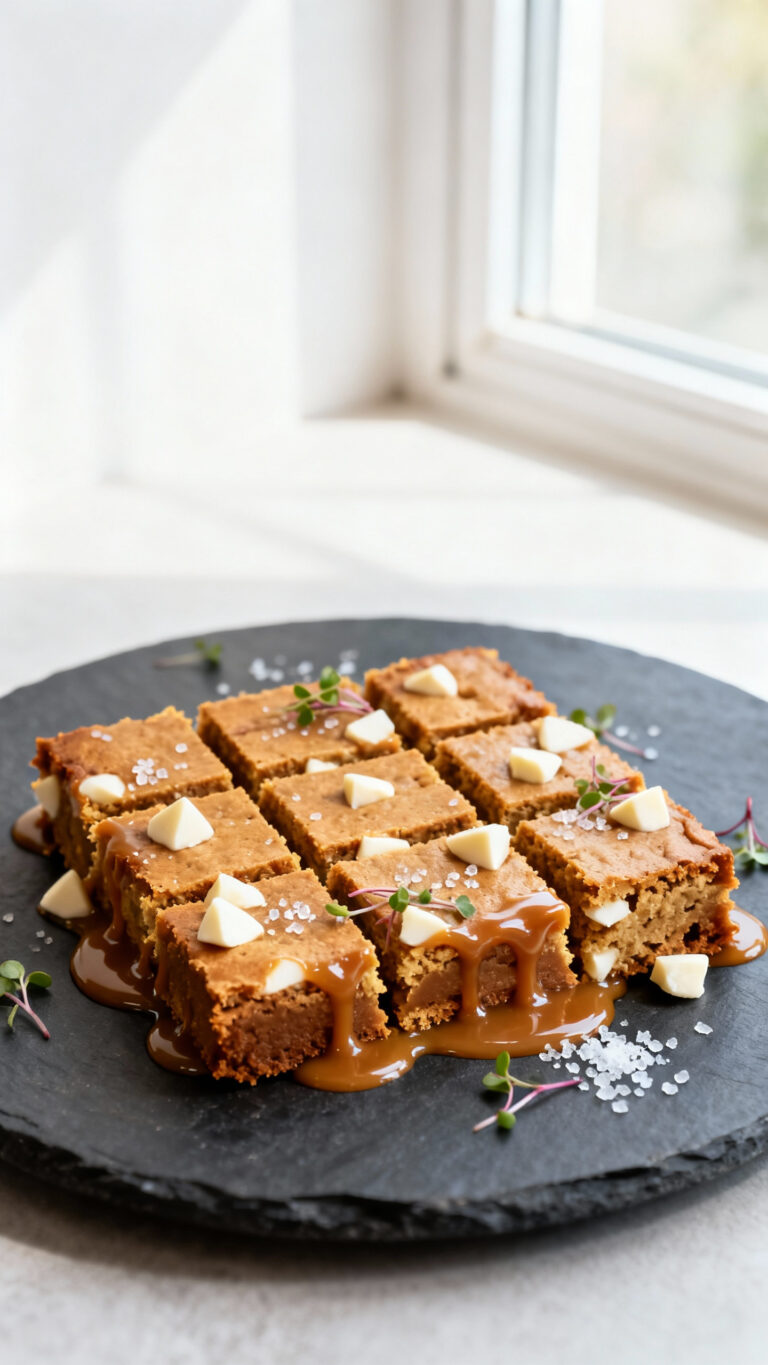 Miso Caramel White Chocolate Blondies - Fusion
