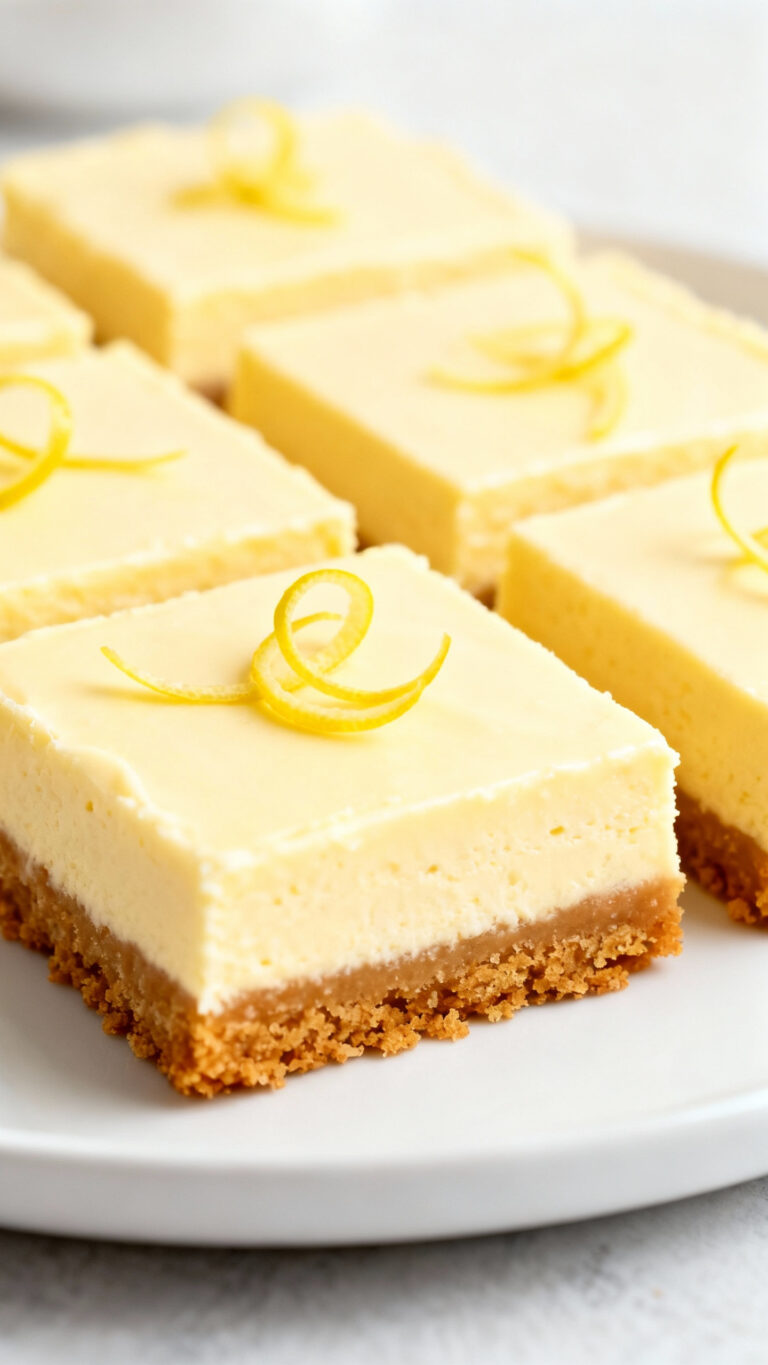 No-Bake Lemon Cheesecake Bars - American