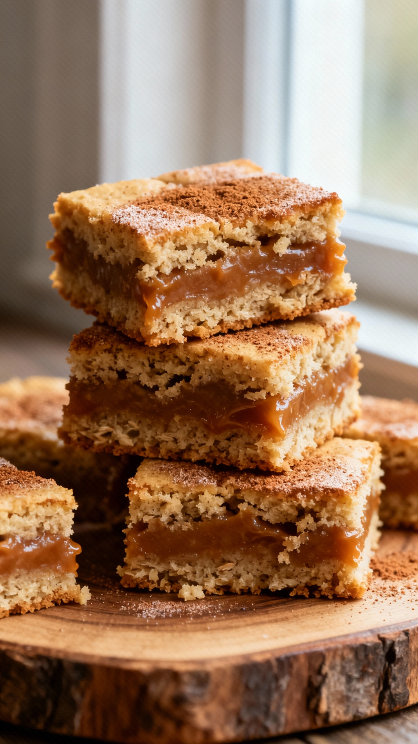 Oat Flour Snickerdoodle Blondies