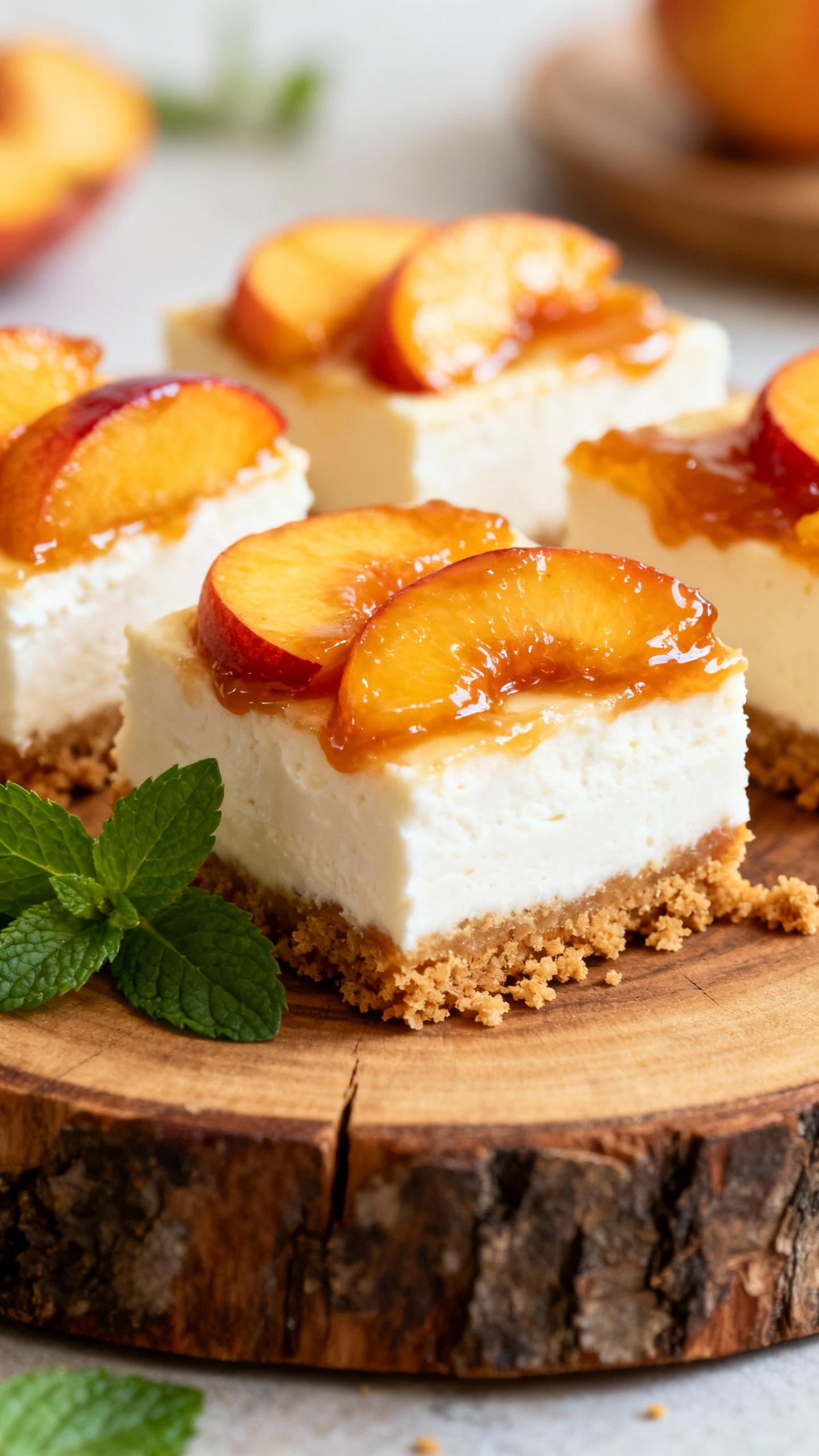 Peach Cheesecake Bars