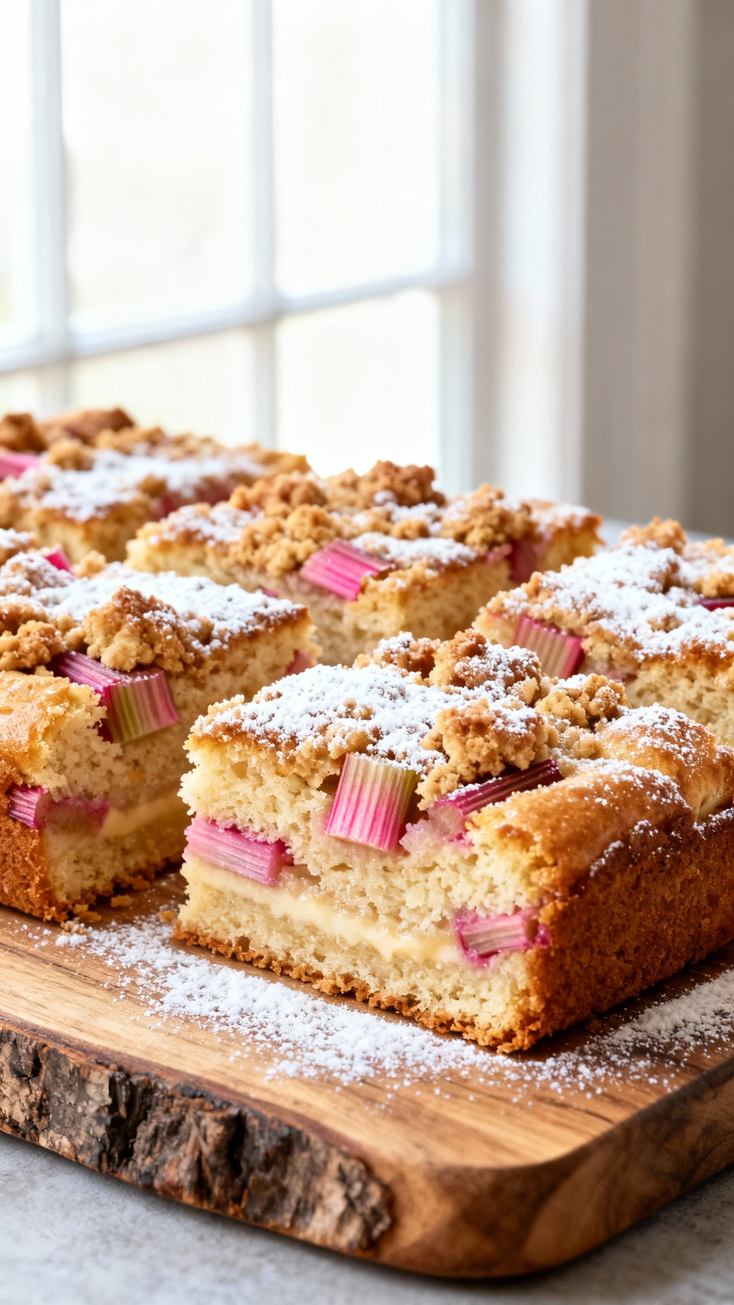 Rhubarb Streusel Coffee Cake