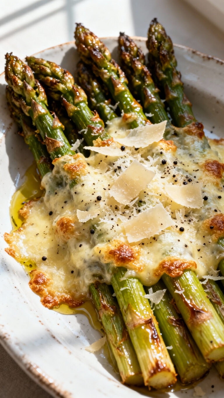 Roasted Asparagus with Parmesan - Italian