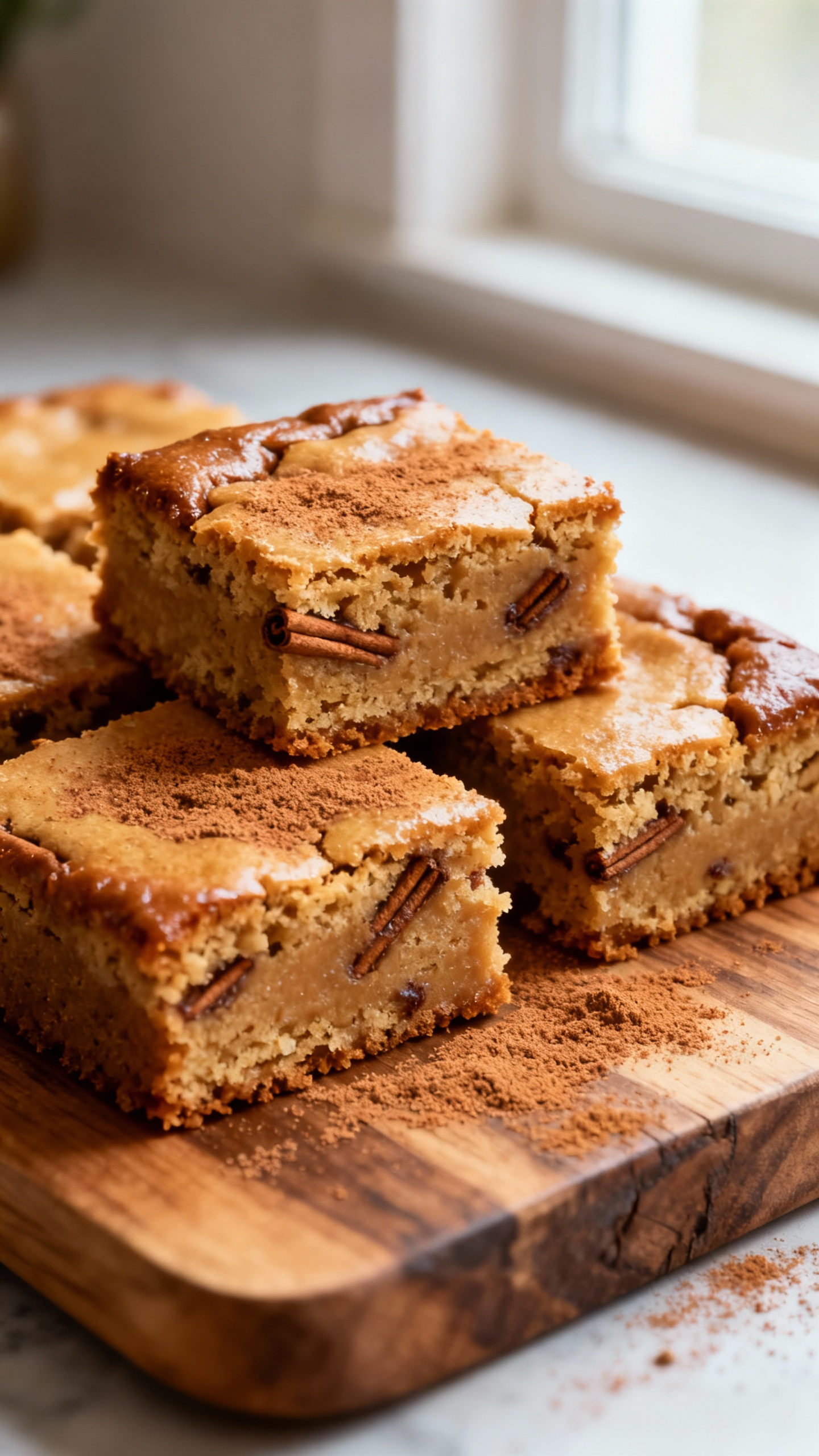 Soft Cinnamon Sugar Blondies