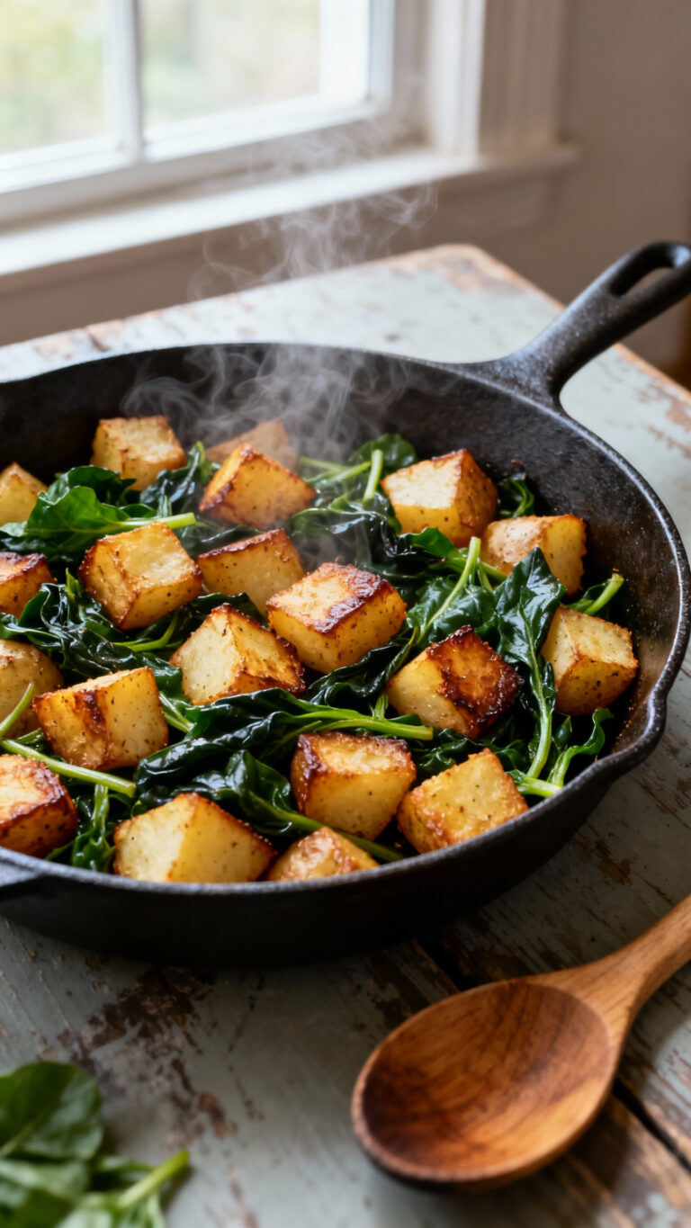 Spring Greens Breakfast Hash - American
