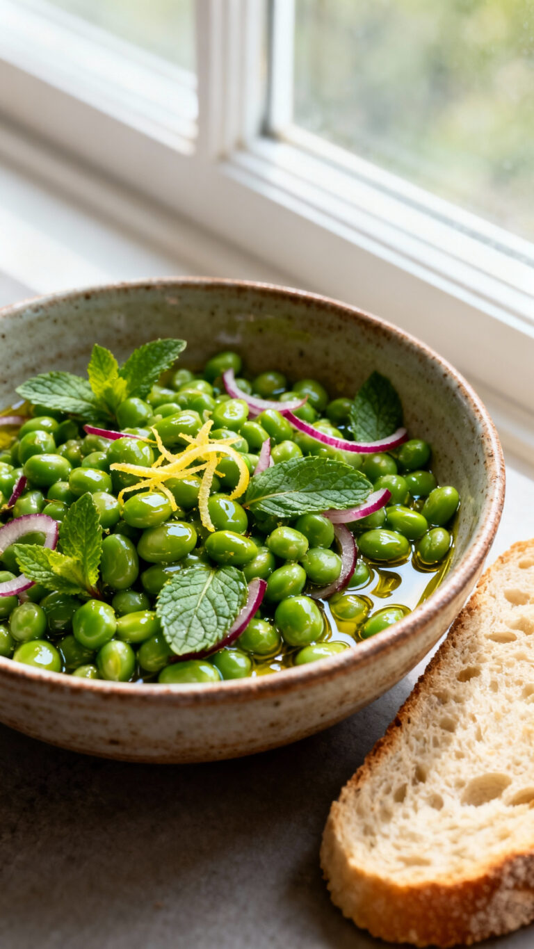 Spring Pea Salad with Mint - Mediterranean