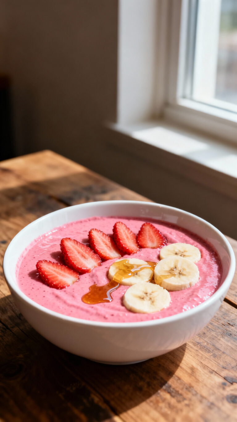Strawberry Banana Smoothie Bowl - American
