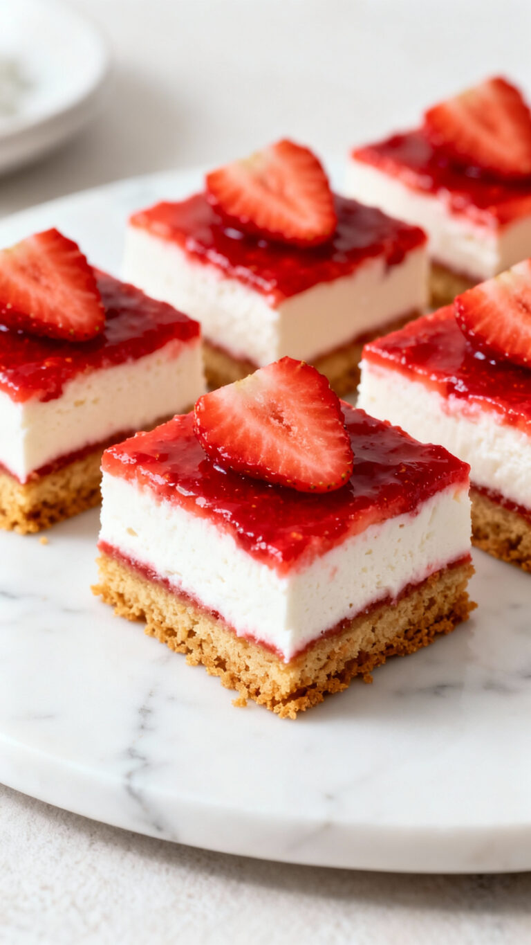 Strawberry Cheesecake Bars - American