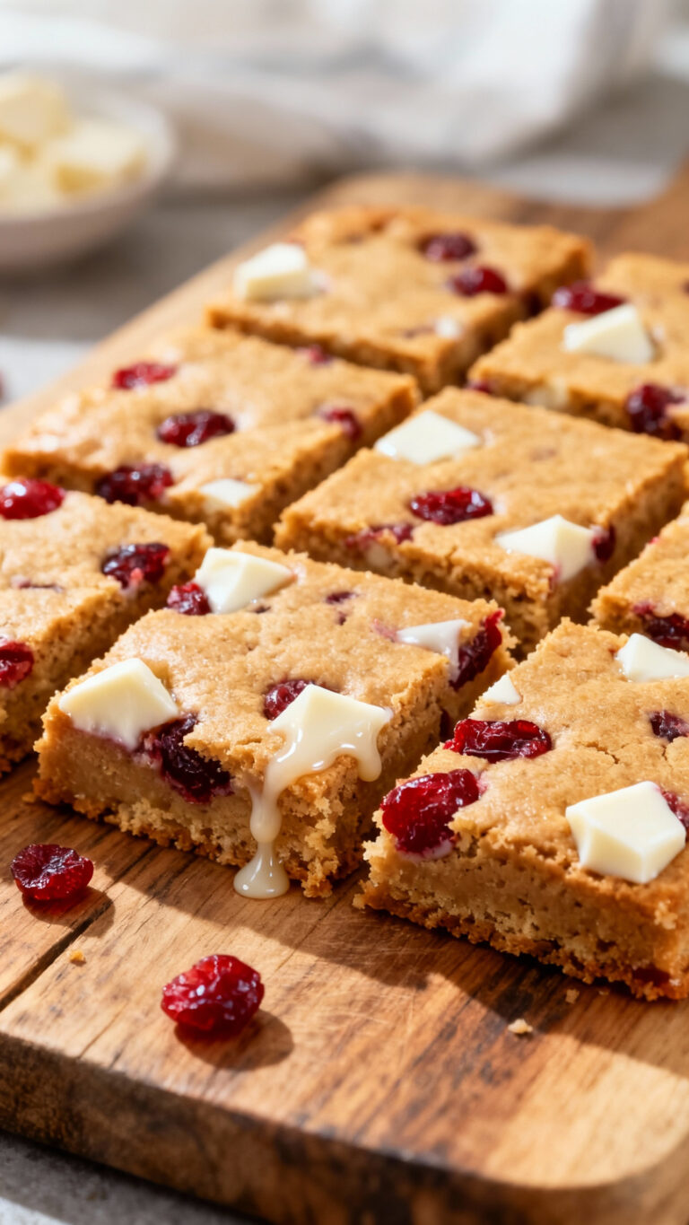 White Chocolate Cranberry Bars - American