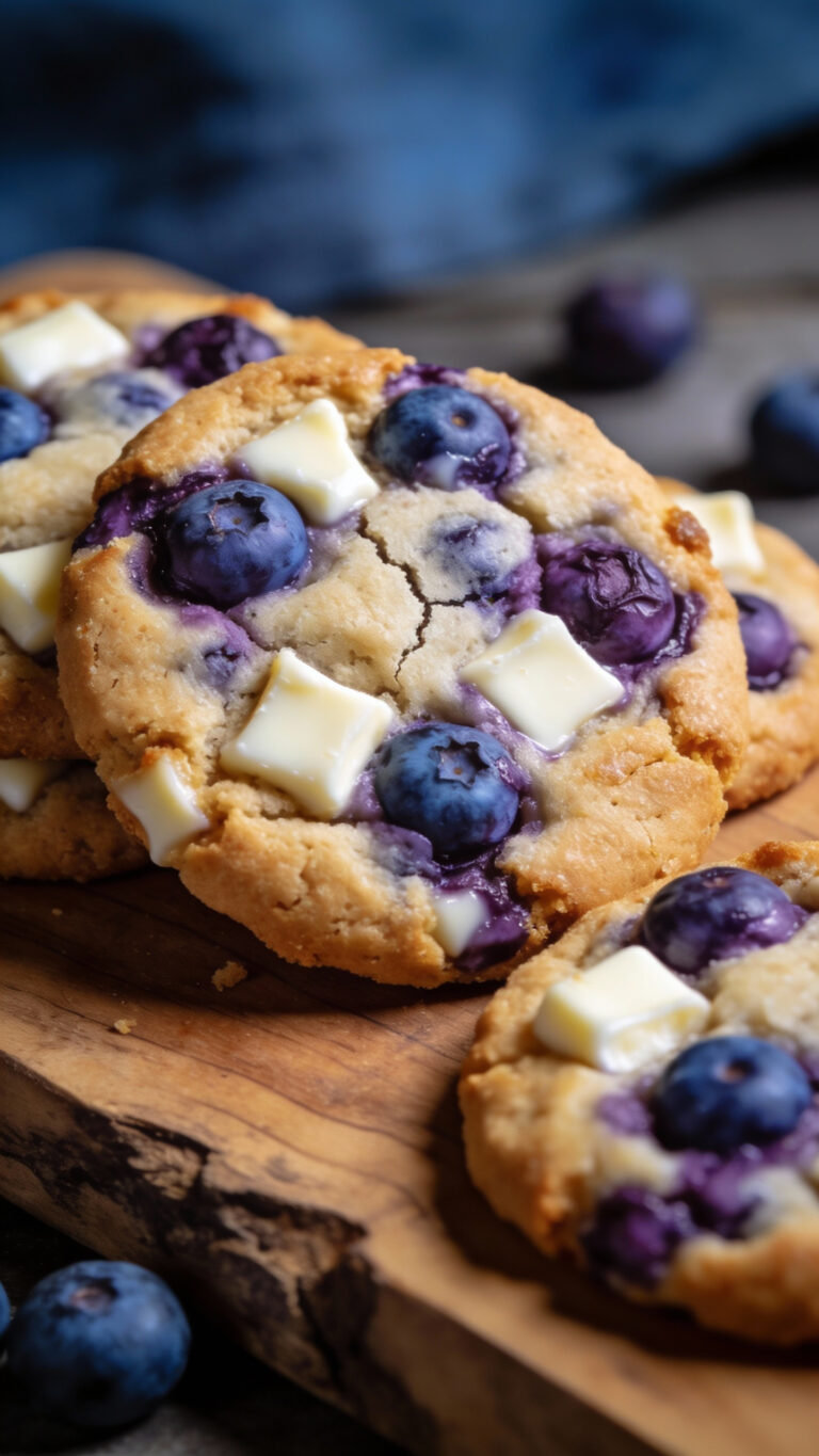 Blueberry White Chocolate Cookies - American