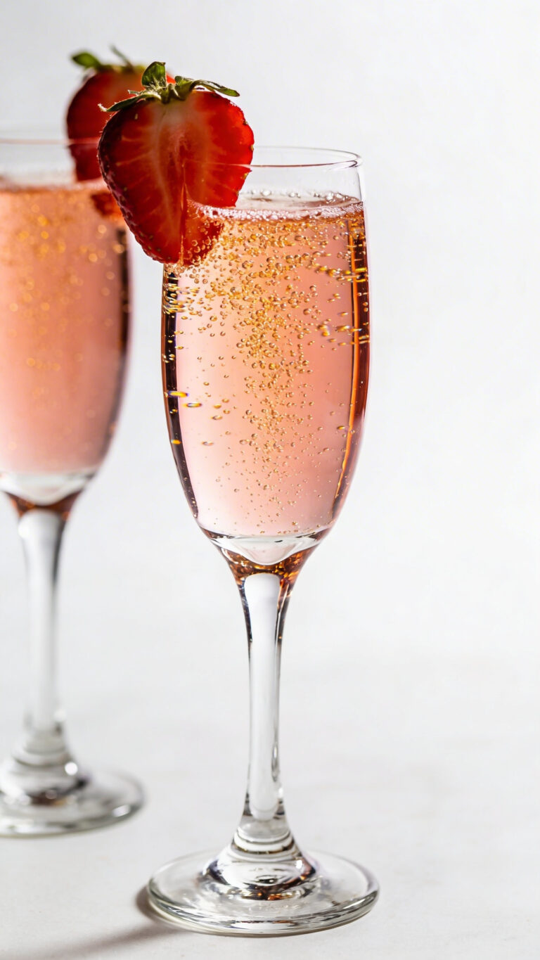 Champagne Strawberry Mimosas - American