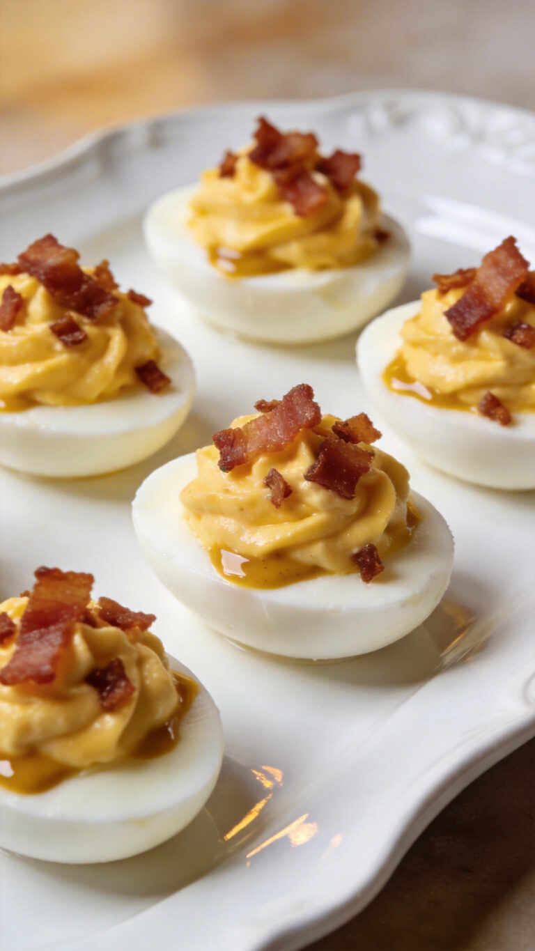 Crowd-Pleasing Deviled Eggs with Bacon Recipe - American