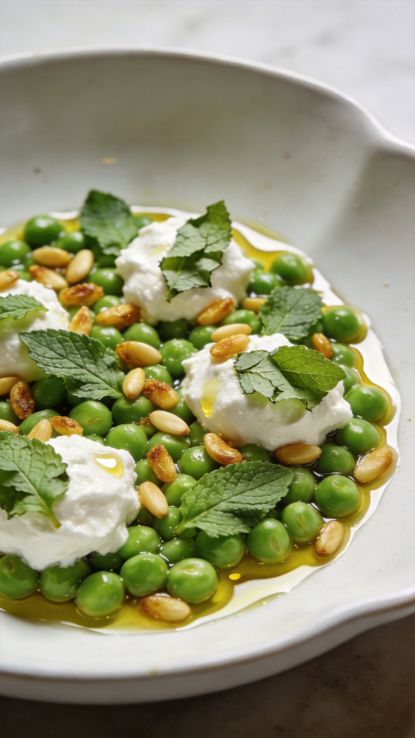 Elegant Dinner Spring Pea and Mint Salad