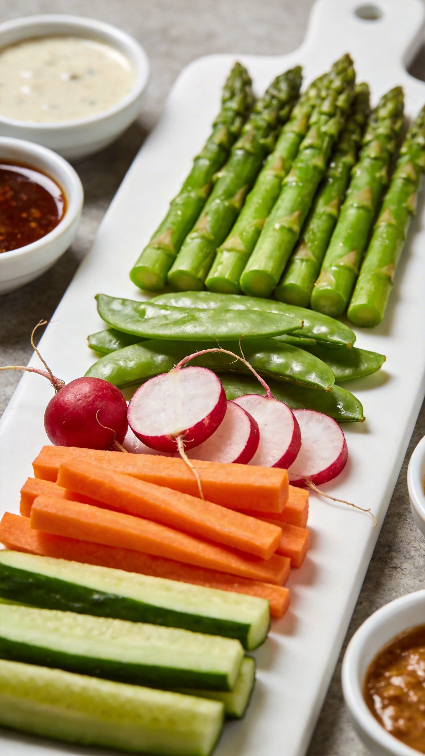 Healthy Spring Vegetable Crudité Platter for Parties