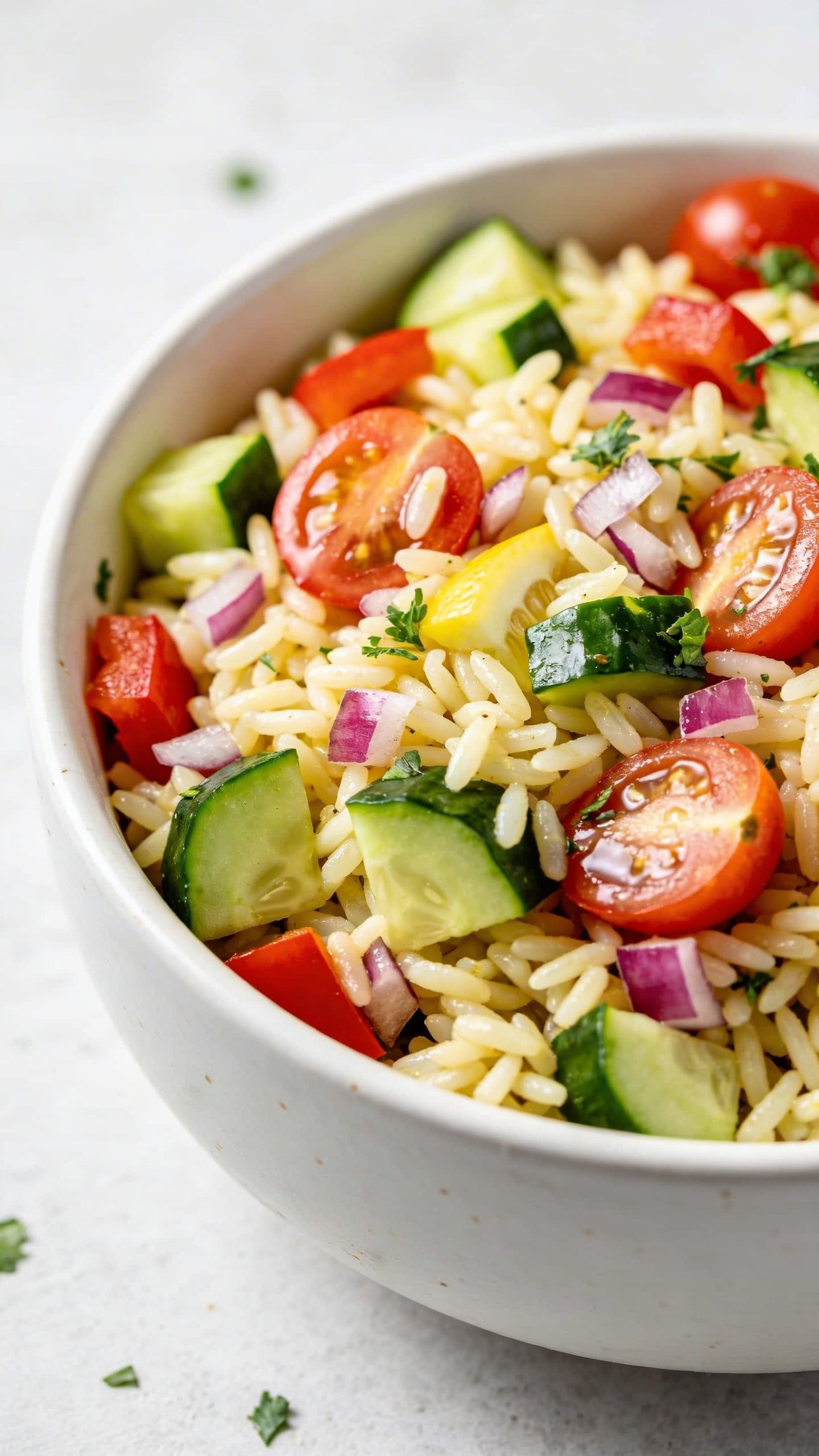 Lemon Orzo Salad with Vegetables