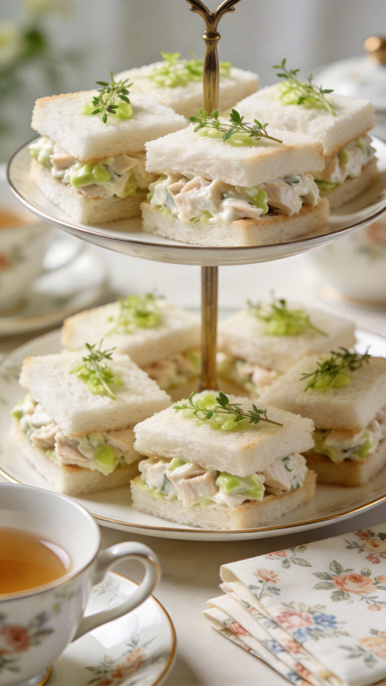 Light and Fresh Chicken Salad Tea Sandwiches for Spring - British