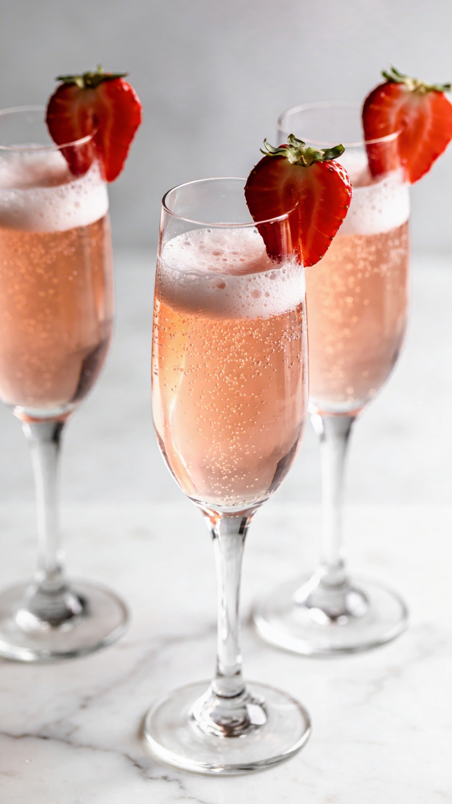 Low-Sugar Champagne Strawberry Mimosas Made Light