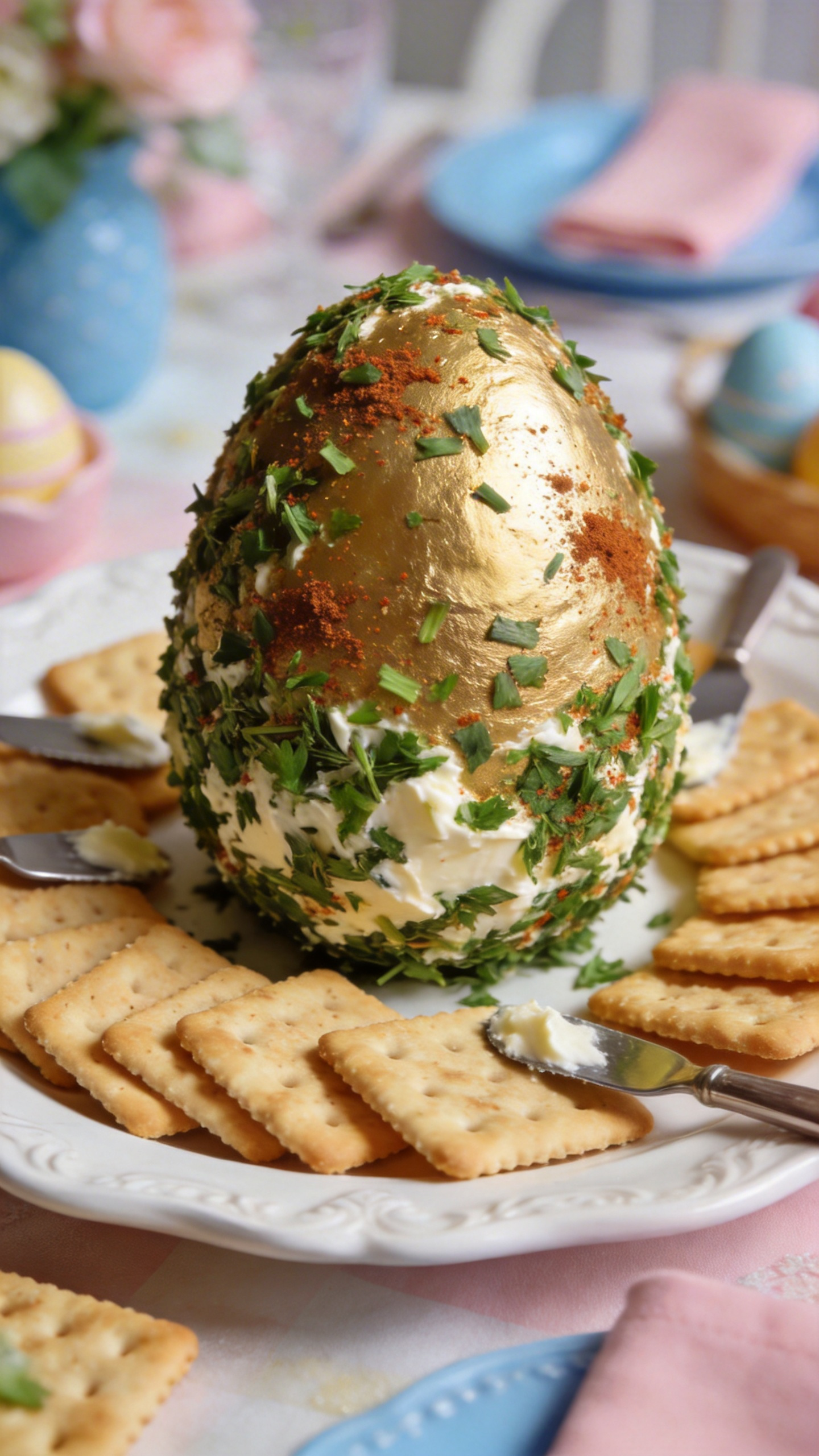 Make-Ahead Easter Egg Cheese Ball for Potluck
