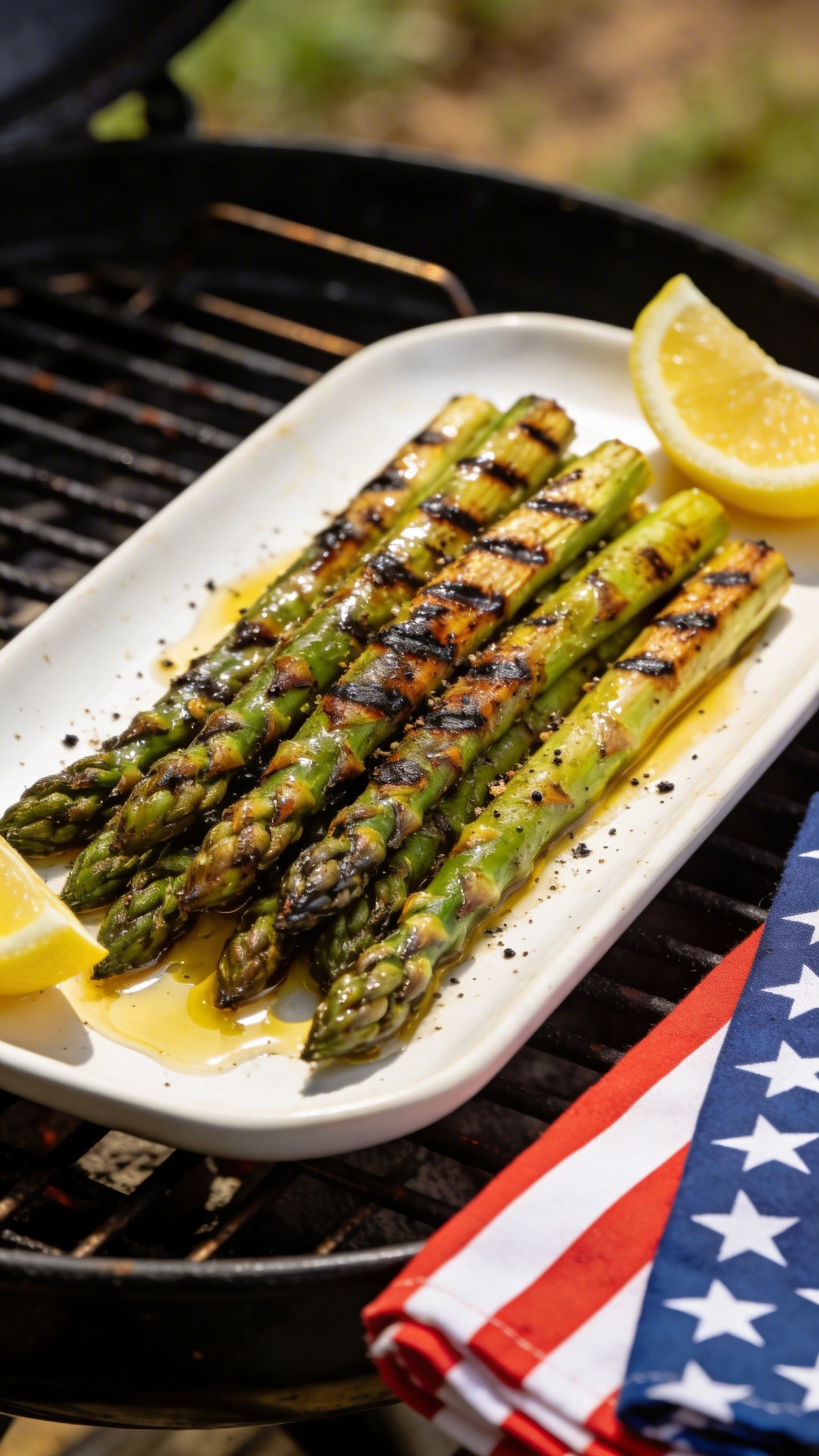 Memorial Day BBQ Grilled Asparagus Salad