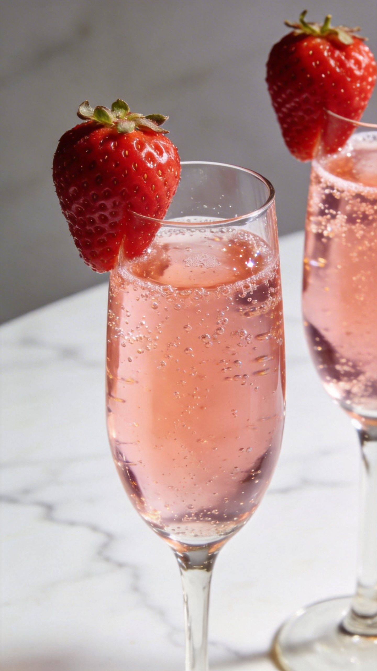 Pretty Champagne Strawberry Mimosas for Special Occasions