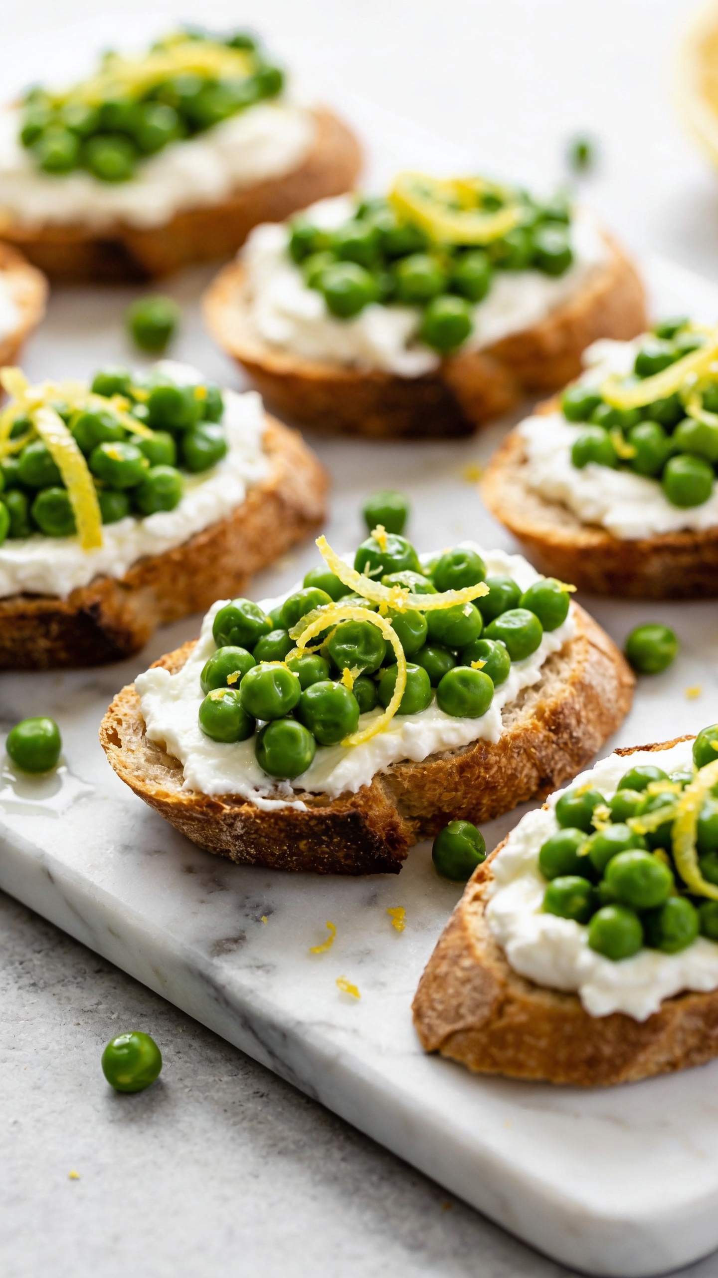 Quick Spring Pea Bruschetta Elegant Appetizer