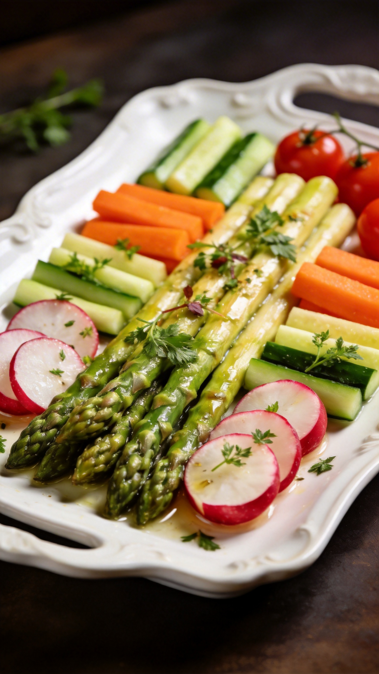 Quick Spring Vegetable Crudité Platter Last Minute