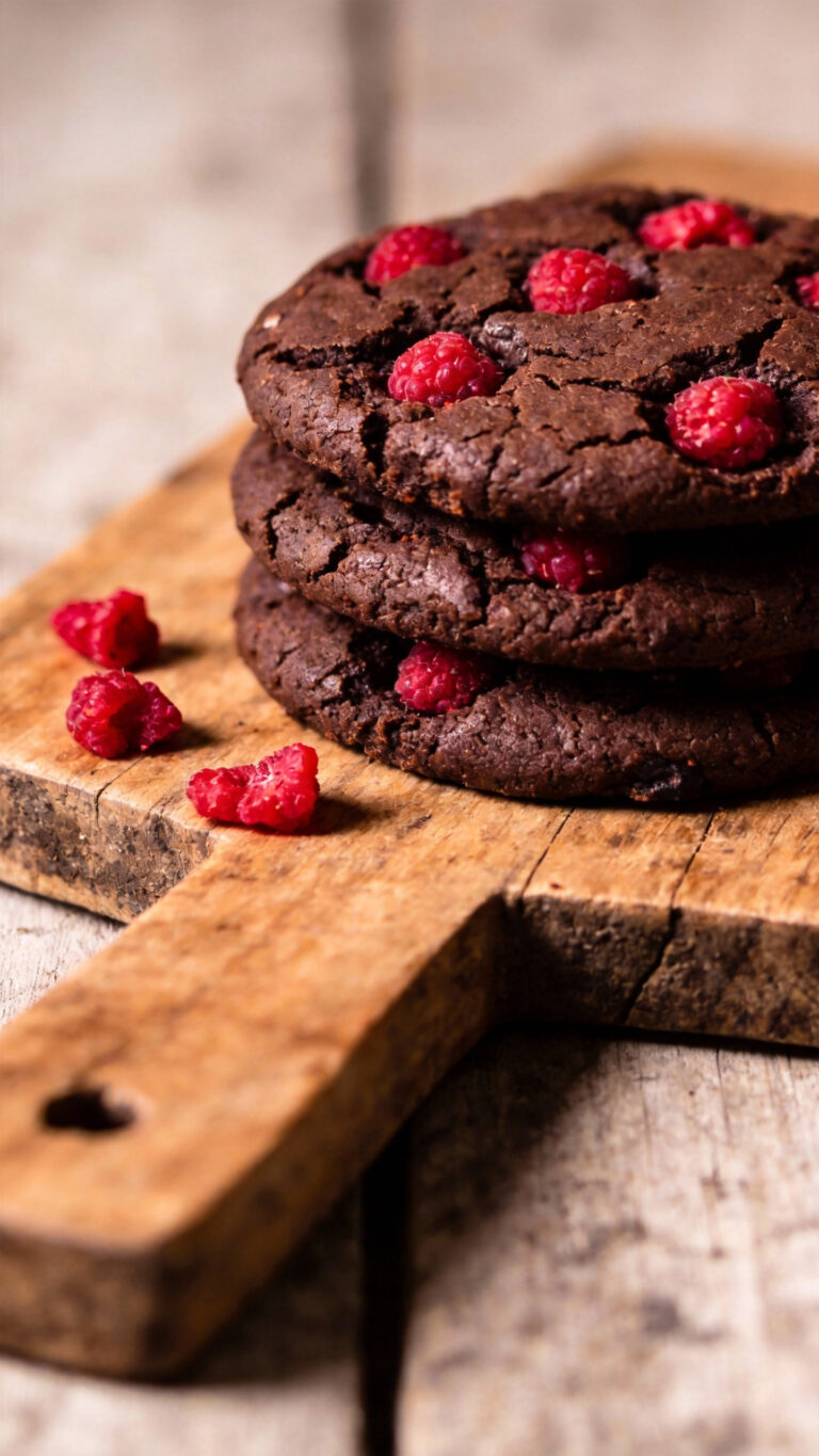 Raspberry Dark Chocolate Cookies - American