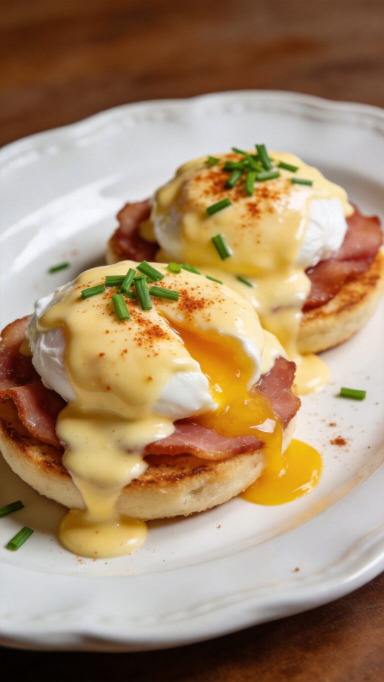 Restaurant-Style Eggs Benedict with Hollandaise at Home - American