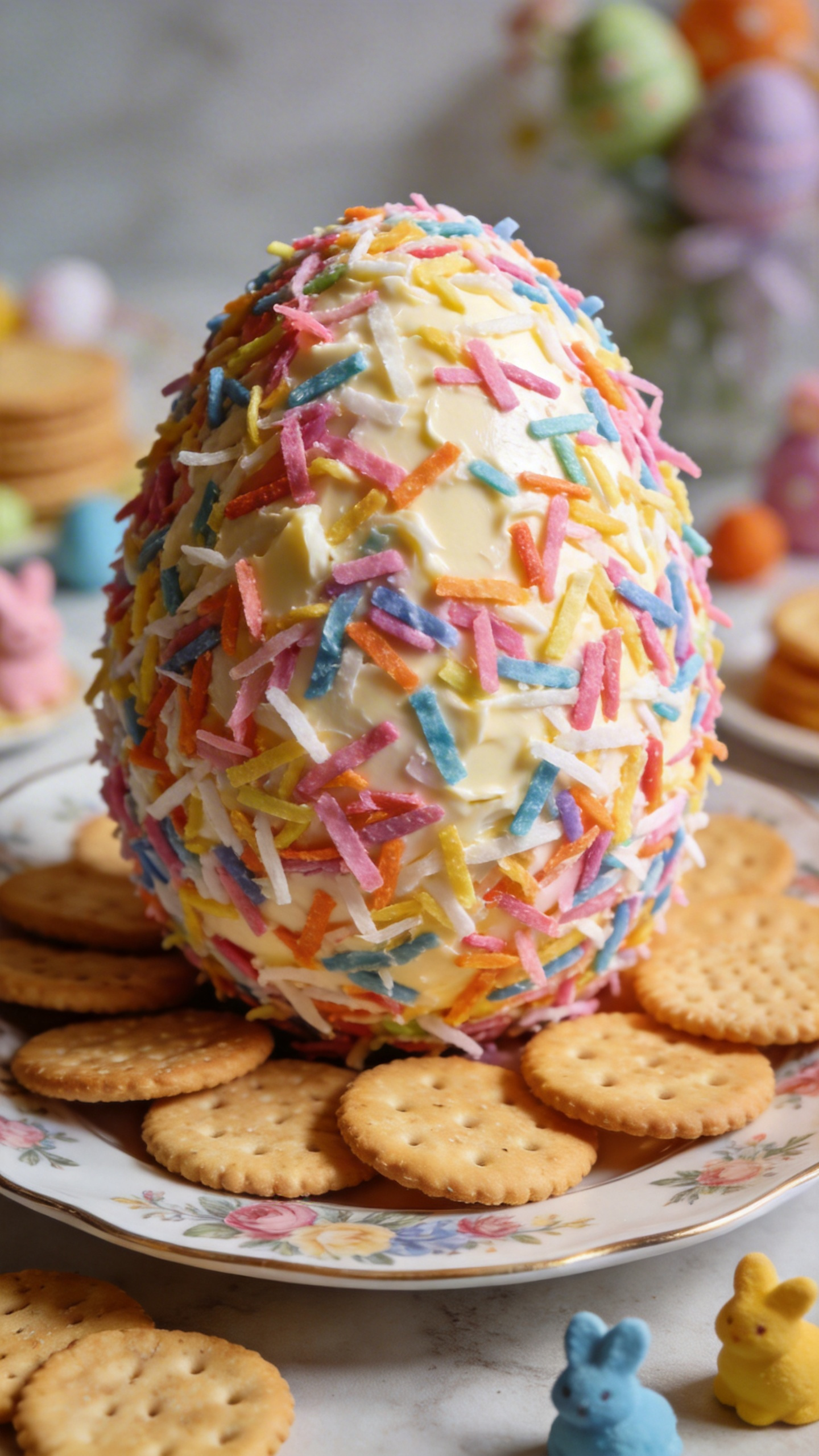 Retro Easter Egg Cheese Ball Vintage Party Appetizer