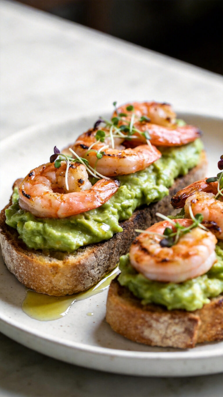 Shrimp and Avocado Toast - American