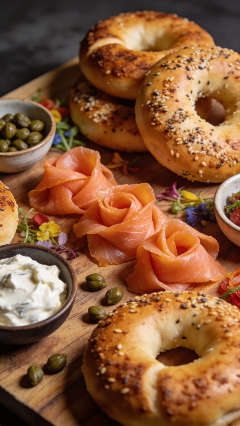 Smoked Salmon Bagel Board with All the Best Toppings and Spreads - Jewish-American