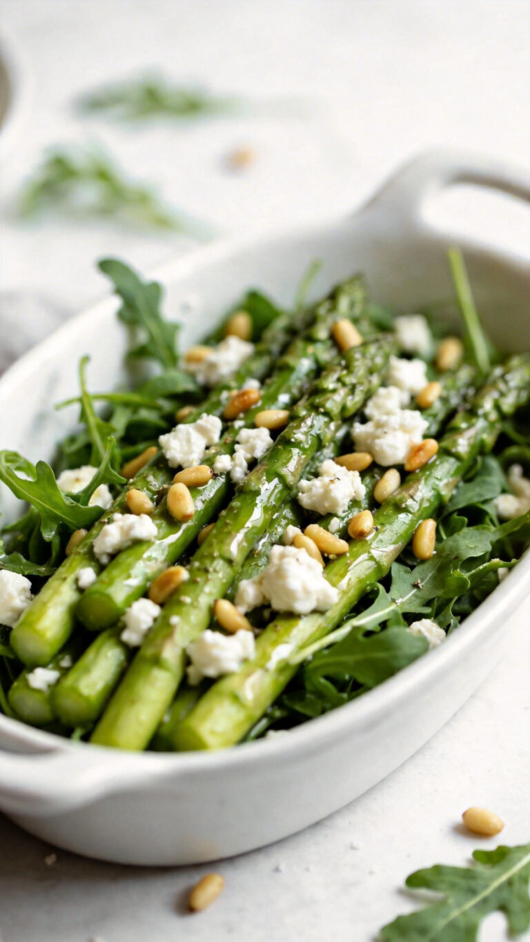 Spring Dinner Party Asparagus and Arugula Salad - American