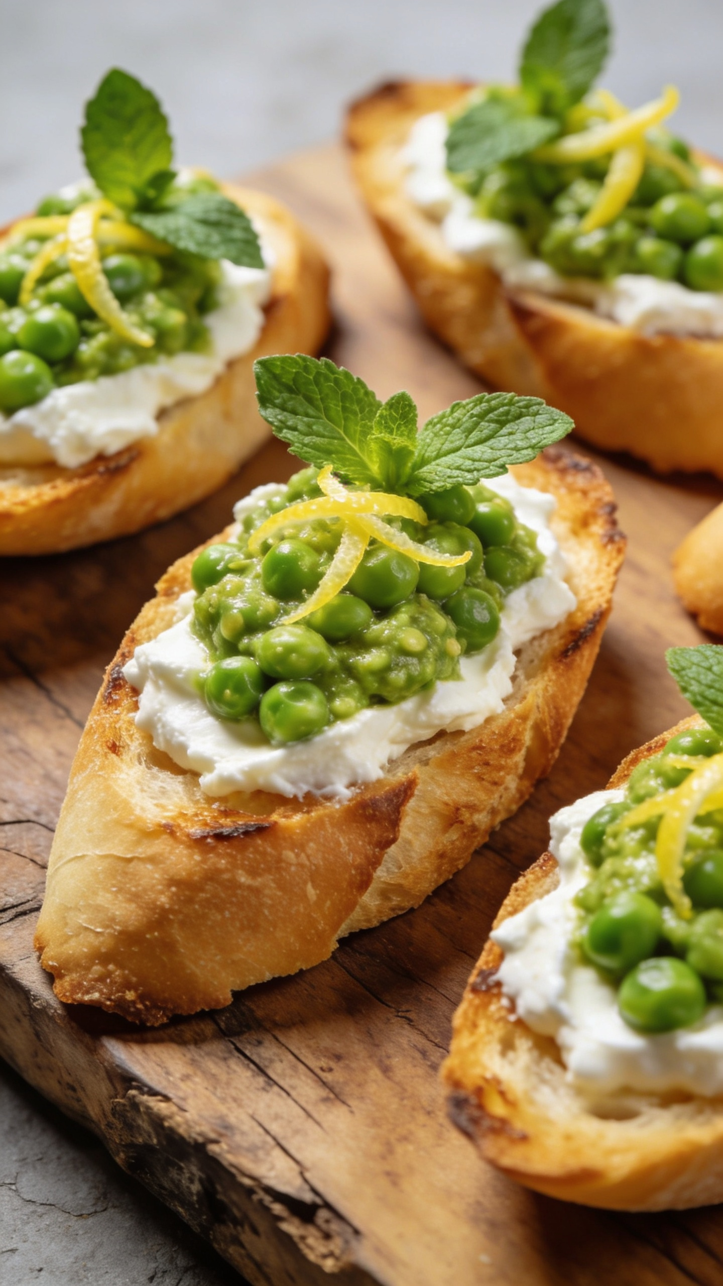 Spring Pea Bruschetta