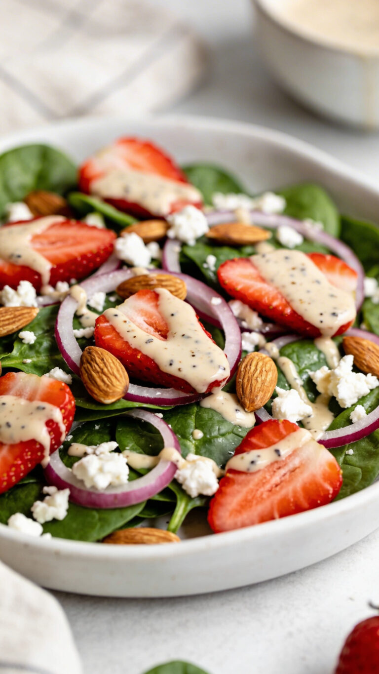 Strawberry Spinach Salad with Poppy Seed Dressing - American