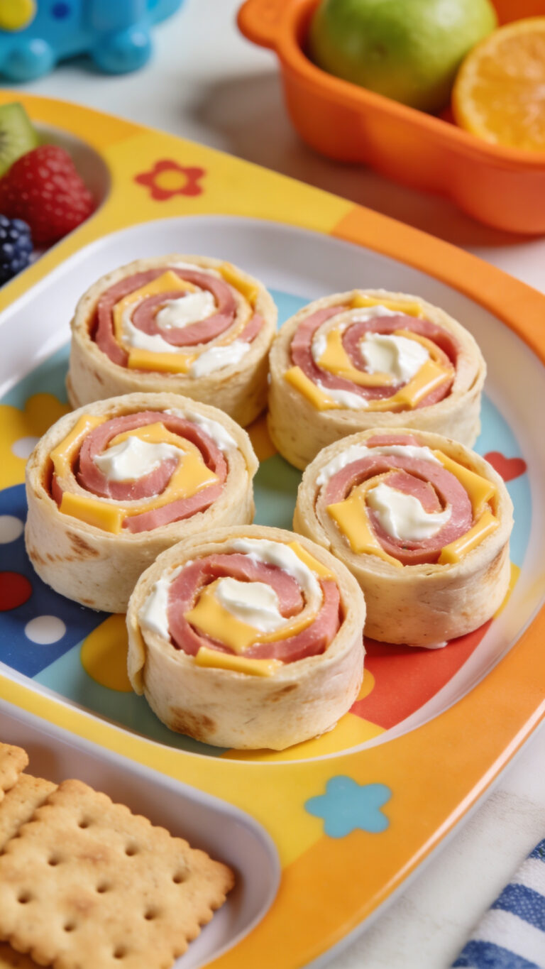 Toddler-Approved Ham and Cheese Pinwheels Lunch Idea - American