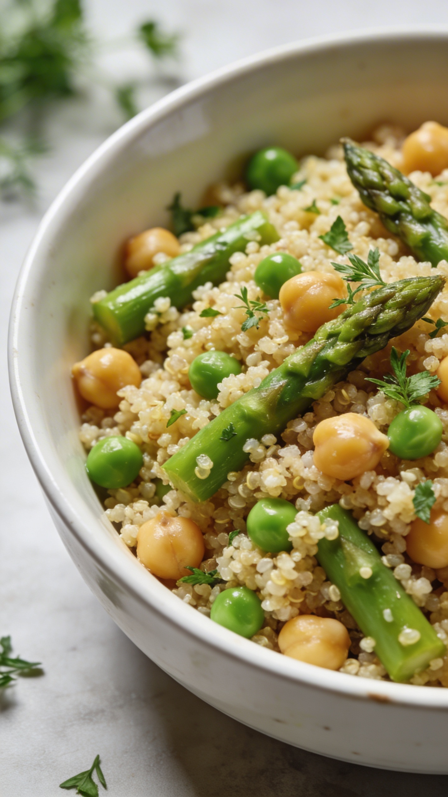 Vegan Protein Quinoa Spring Vegetable Salad