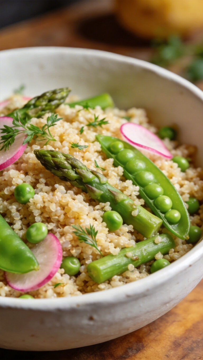 Warm or Cold Quinoa Spring Vegetable Salad - Mediterranean