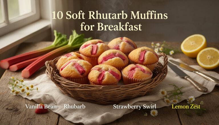 10 Soft Rhubarb Muffins for Breakfast