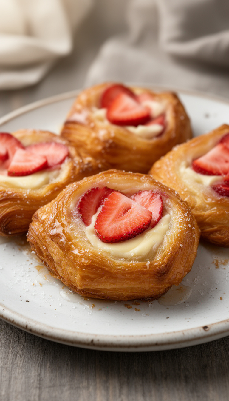 Bakery-Worthy Strawberry Cream Cheese Danish for Weekend Brunch - European
