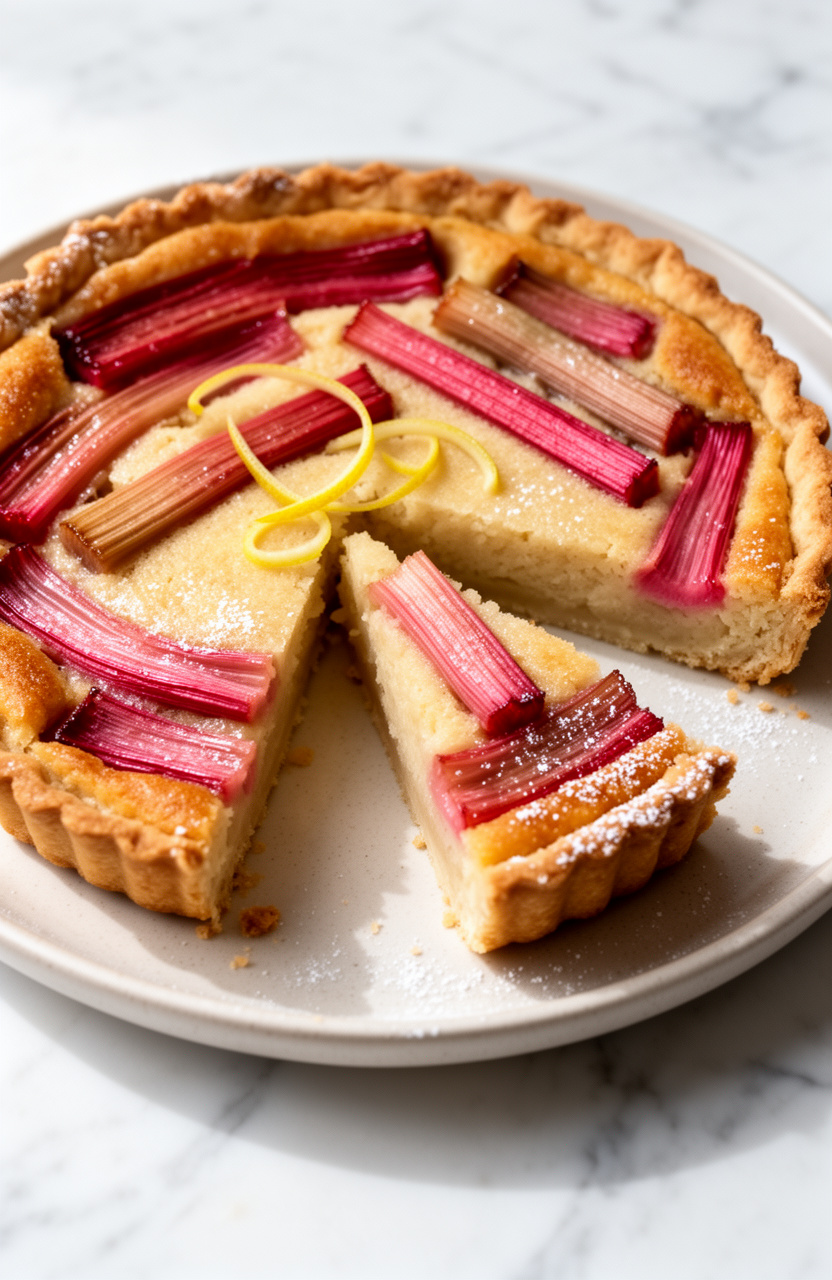 Brown Butter Rhubarb Tart