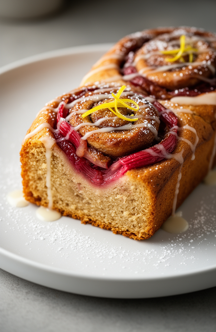 Brown Sugar Cinnamon Rhubarb Swirls