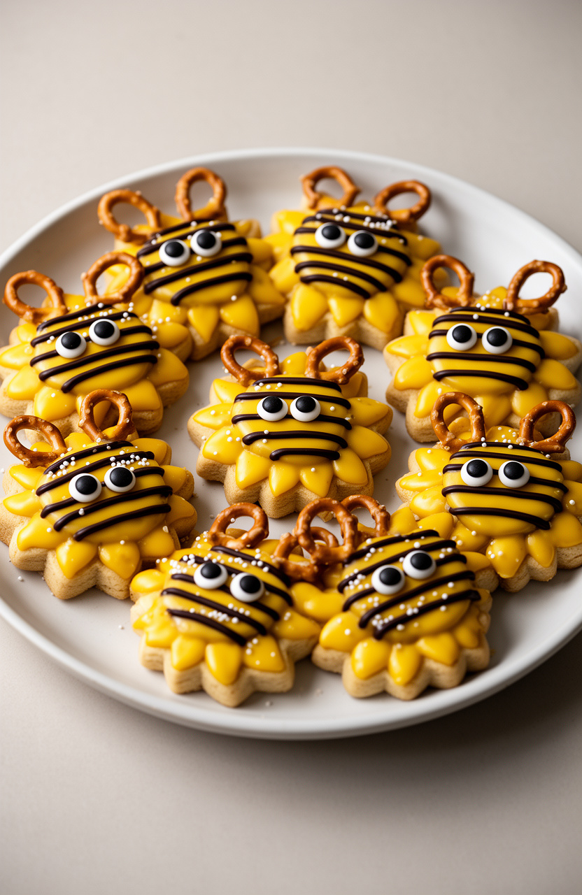 Bumblebee Sunflower Vanilla Cookies