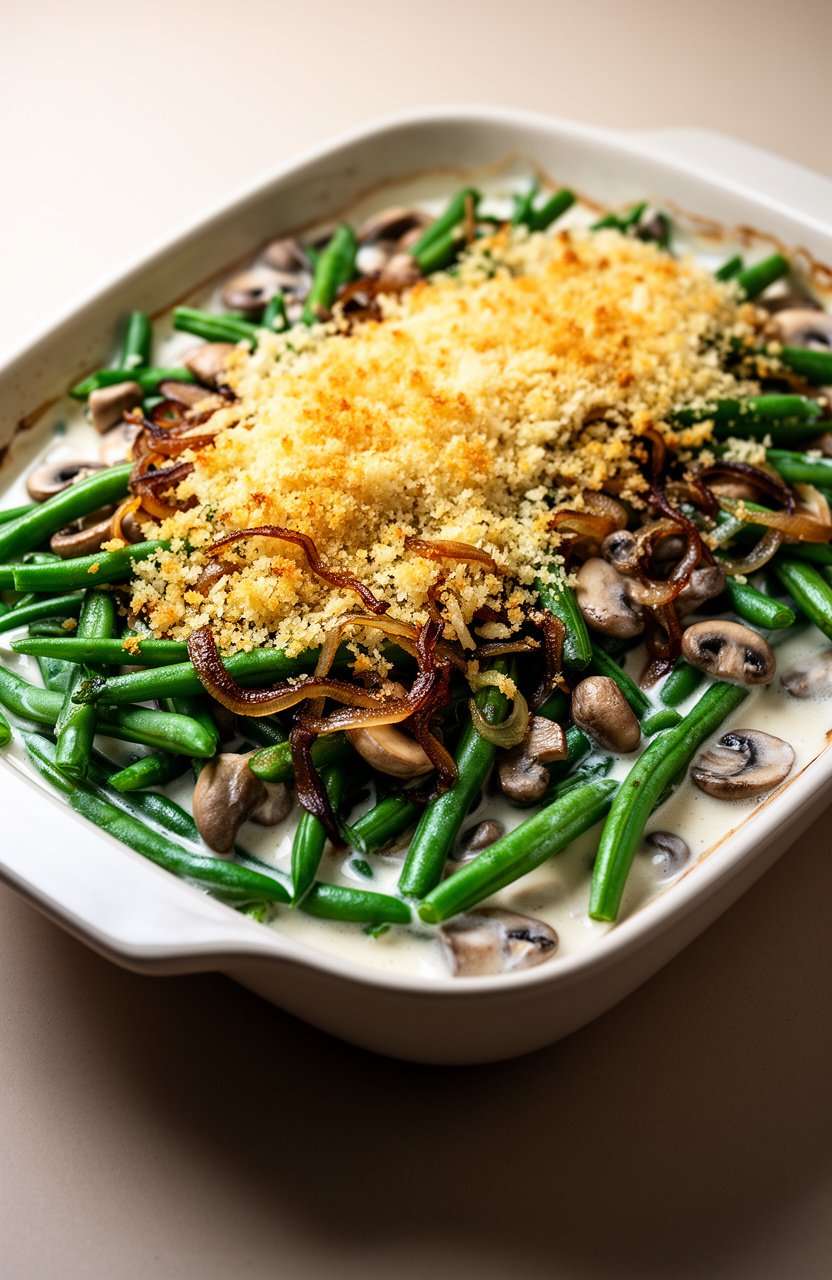 Caramelized Onion Green Bean Casserole