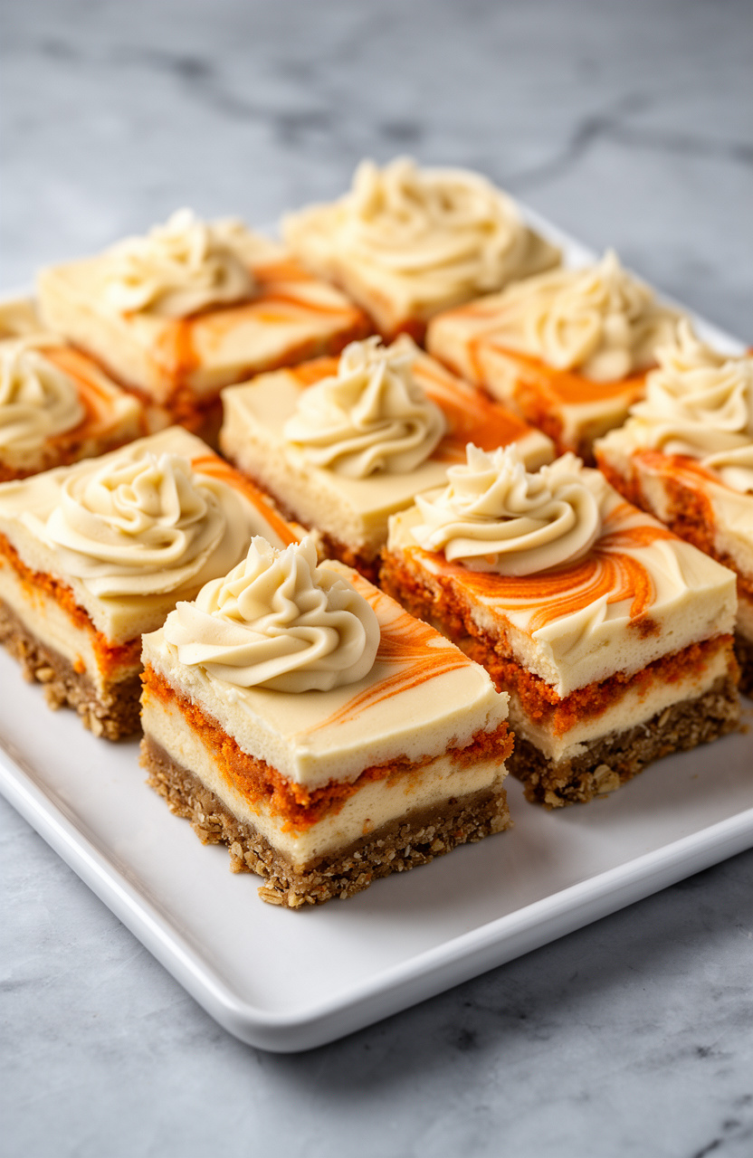 Carrot Cake Cheesecake Bars