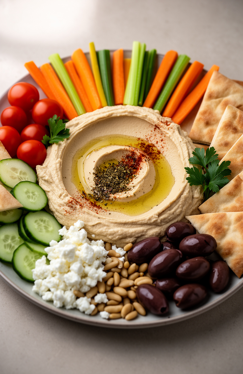 Carrot Patch Hummus Snack Board