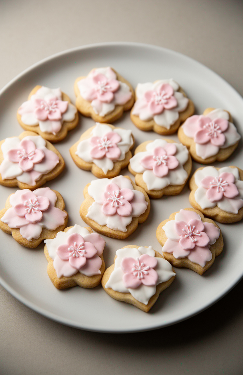 Cherry Blossom Painted Sugar Cookies