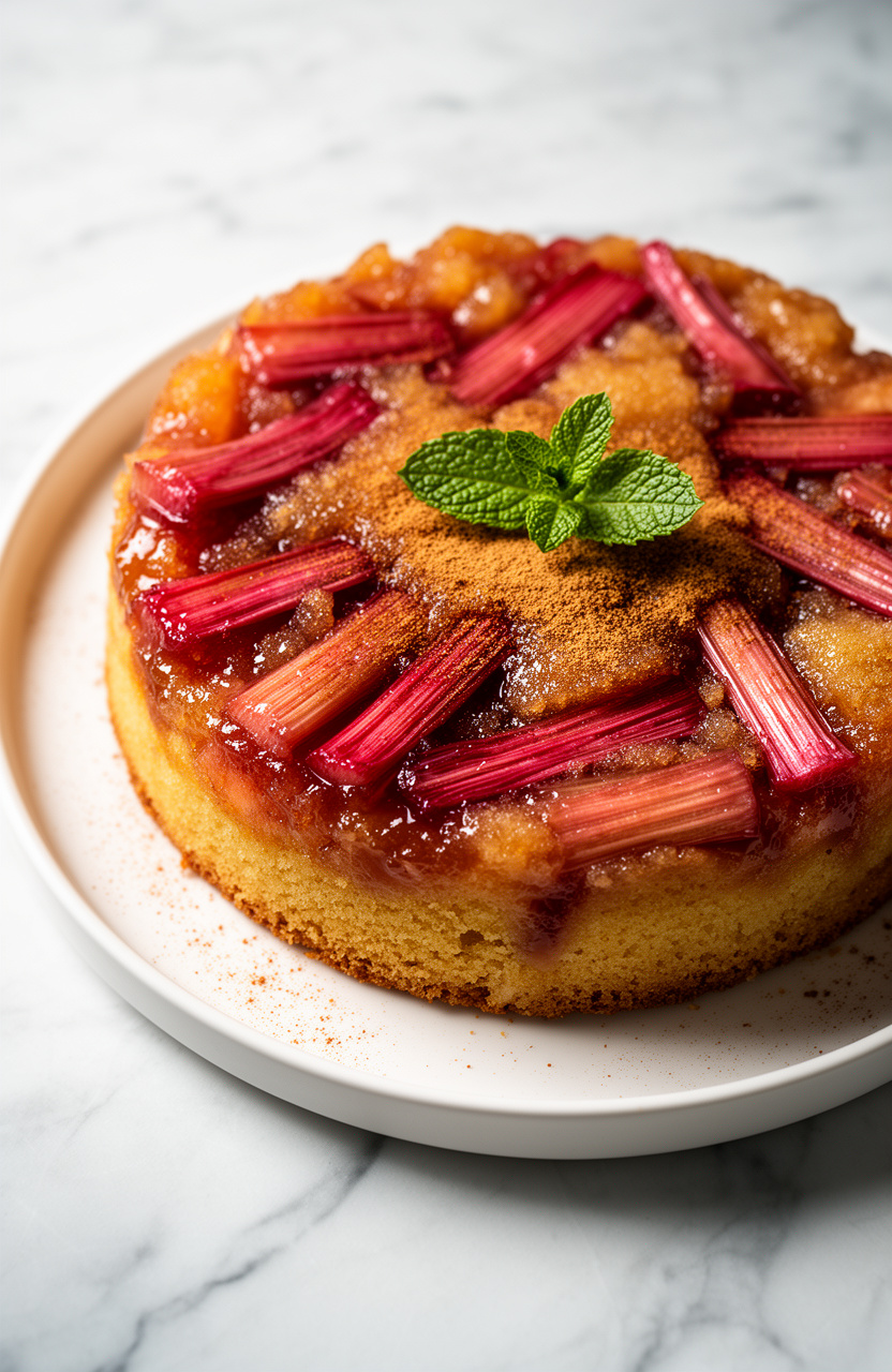 Classic Rhubarb Upside-Down Cake