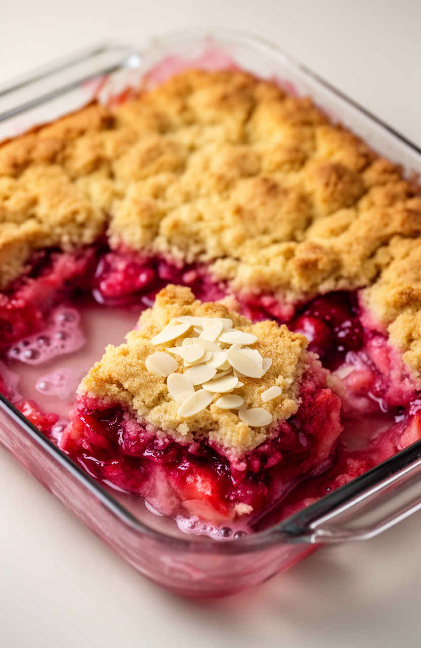 Classic Strawberry Rhubarb Dump Cake